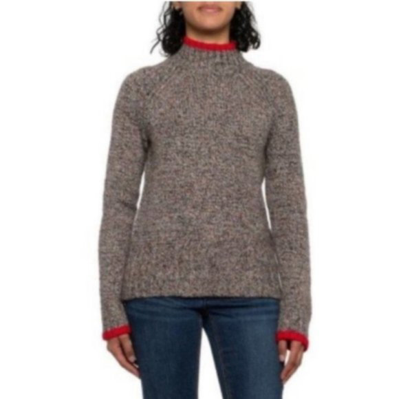 Rachel Zoe Marled Mock Neck Long Sleeve Pullover Knit Sweater Size Medium - Picture 4 of 11